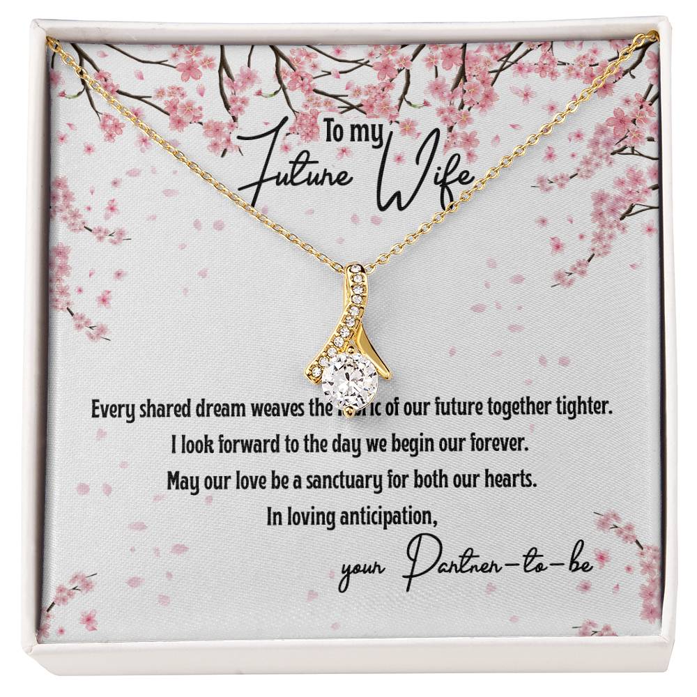 4040 b Alluring Beauty Necklace, Gift to my Future Wife with Beautiful Message Card