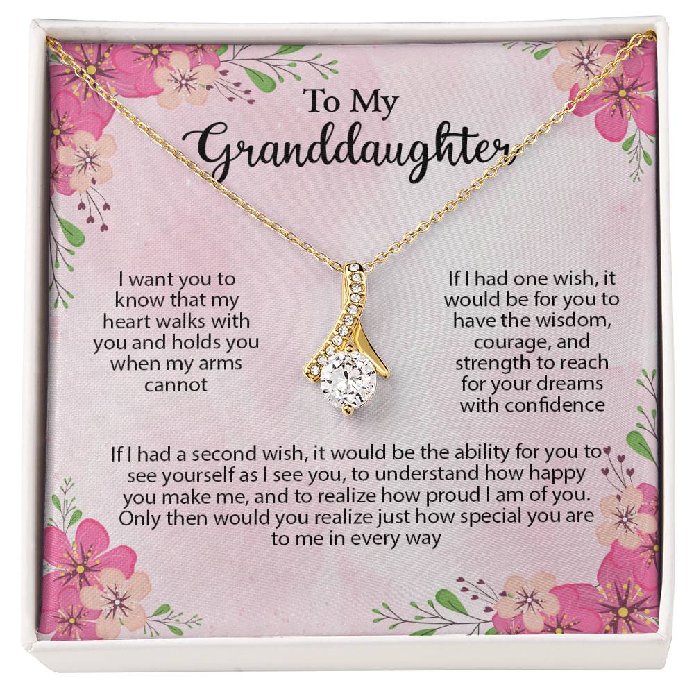 4035 Alluring Beauty Necklace, Gift to my Granddaughter with Beautiful Message Card