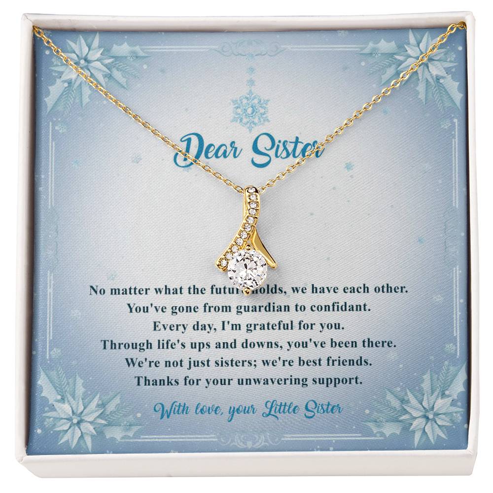 95315b Alluring Beauty Necklace, Gift to my Sister with Beautiful Message Card