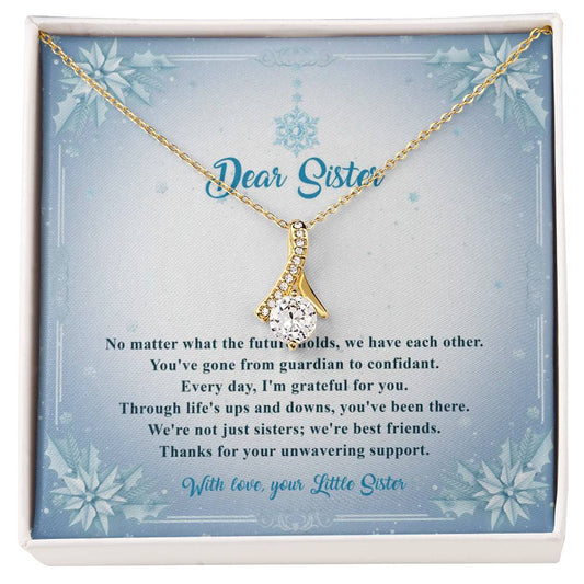 95315b Alluring Beauty Necklace, Gift to my Sister with Beautiful Message Card