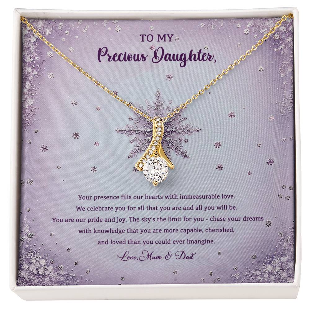 95314-c Alluring Beauty Necklace, Gift to My Daughter with Beautiful Message Card