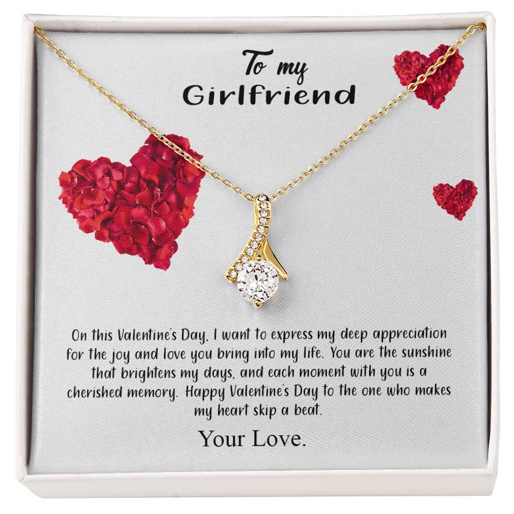 valentine-17c Alluring Beauty Necklace, Gift to my Girlfriend with Beautiful Message Card