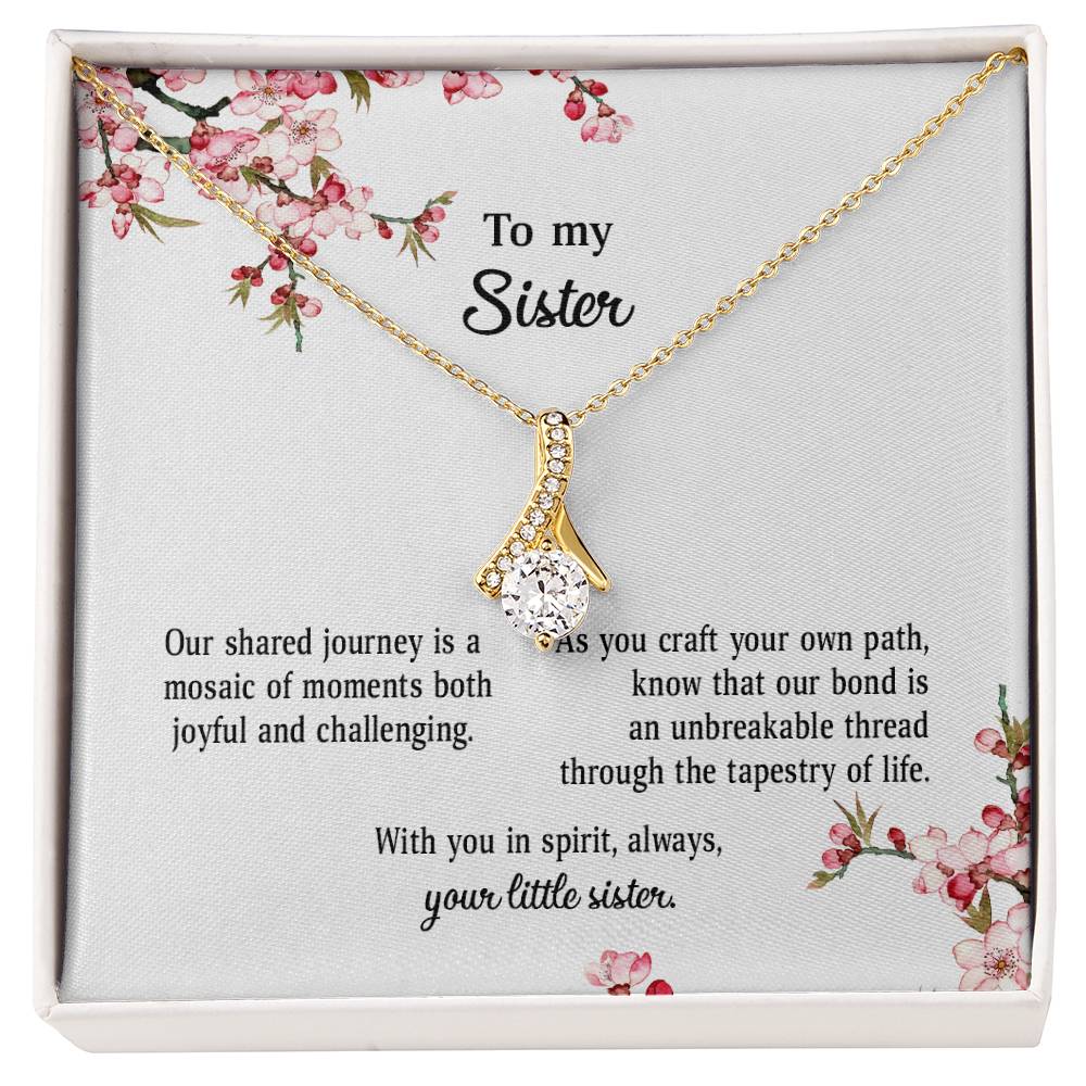 4039b Alluring Beauty Necklace, Gift to my Sister with Beautiful Message Card