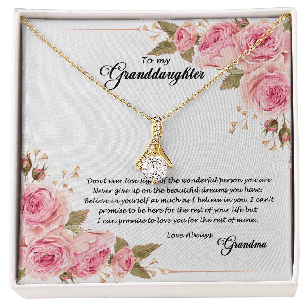 4034 (a) Alluring Beauty Necklace, Gift to my Granddaughter with Beautiful Message Card