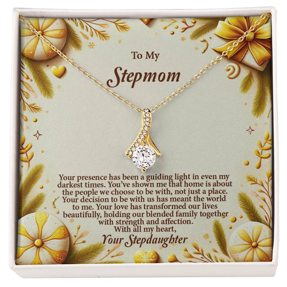 4056c Alluring Beauty Necklace, Gift to my Stepmom with Beautiful Message Card