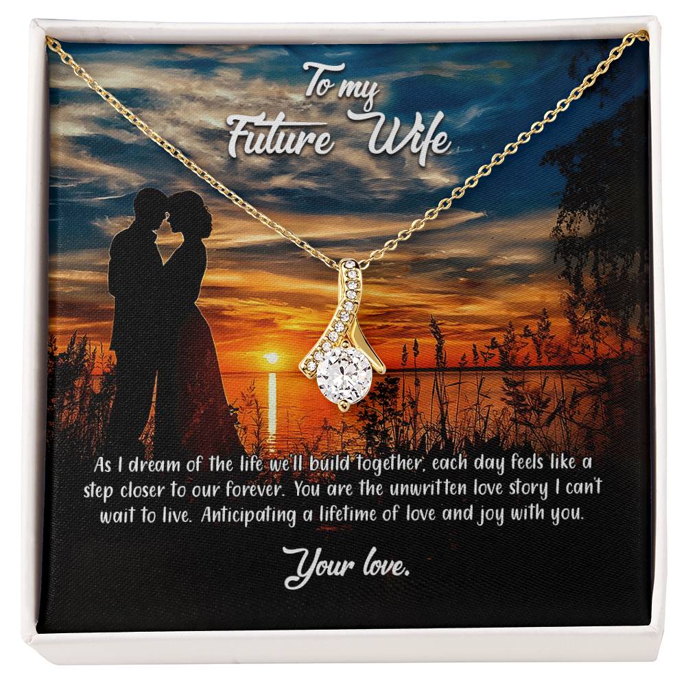 valentine-3d Alluring Beauty Necklace, Gift to my Future Wife with Beautiful Message Card