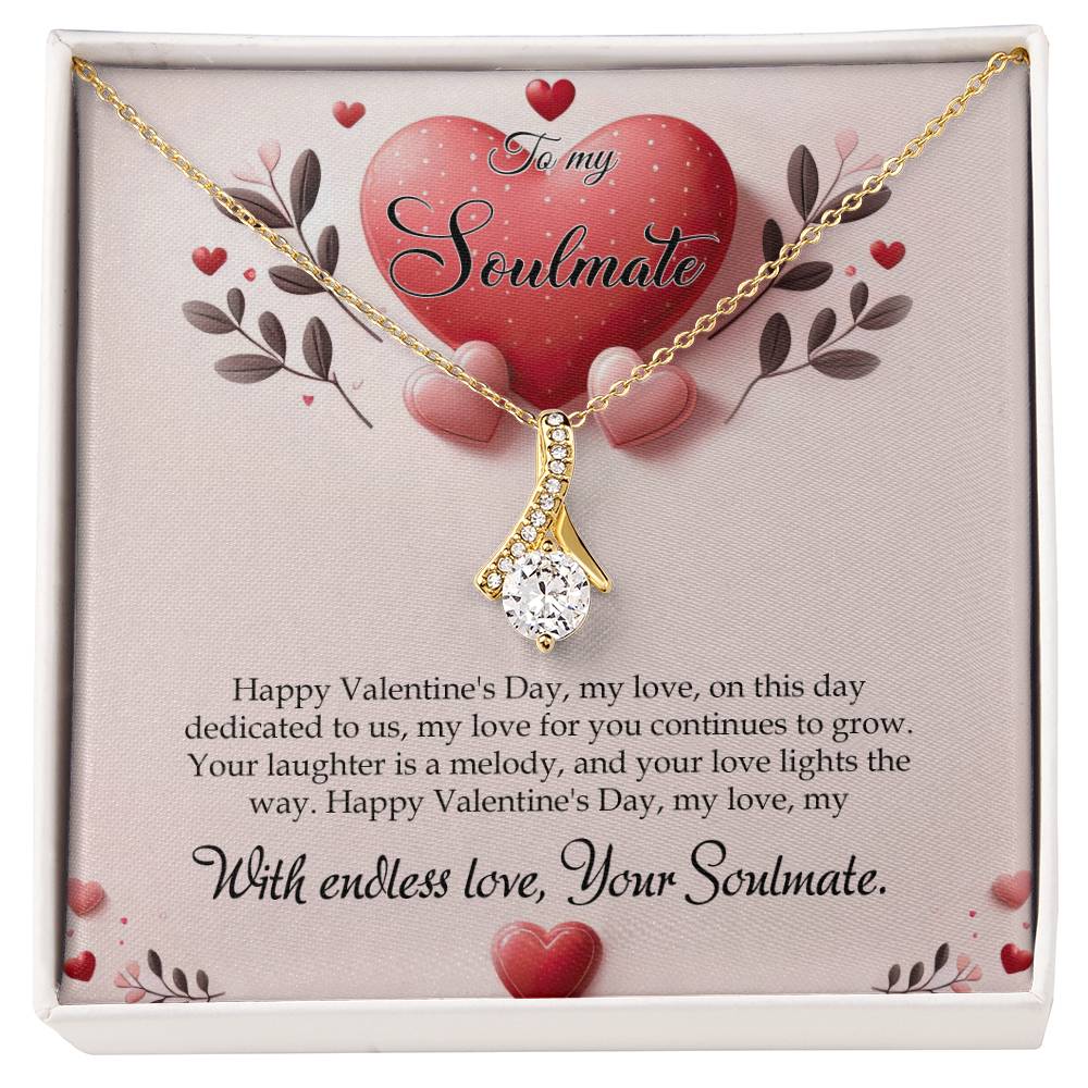 Valentine-st13b Alluring Beauty Necklace, Gift to my Soulmate with Message Card