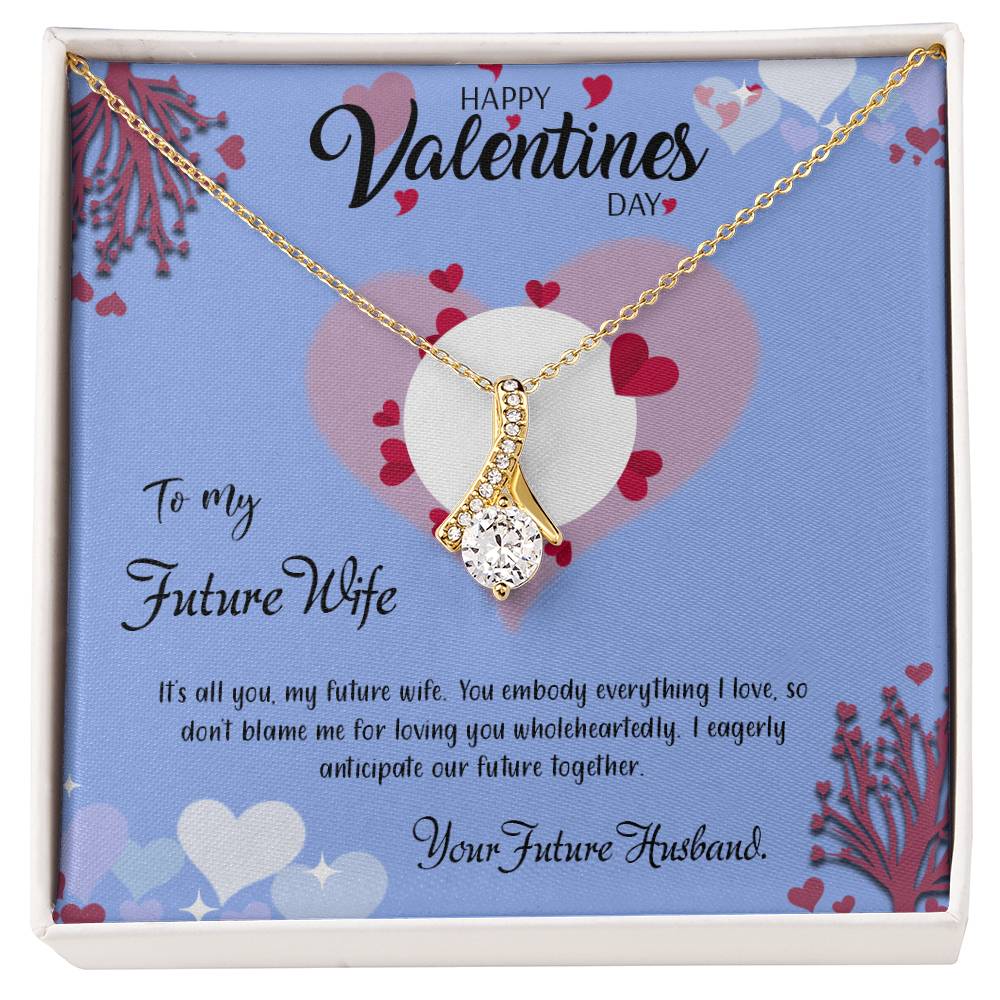 valentine-30d Alluring Beauty Necklace, Gift to my Future Wife with Beautiful Message Card