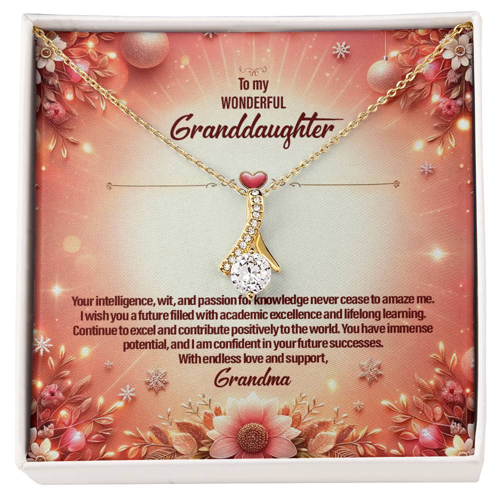 4051a Alluring Beauty Necklace, Gift to my Granddaughter with Beautiful Message Card