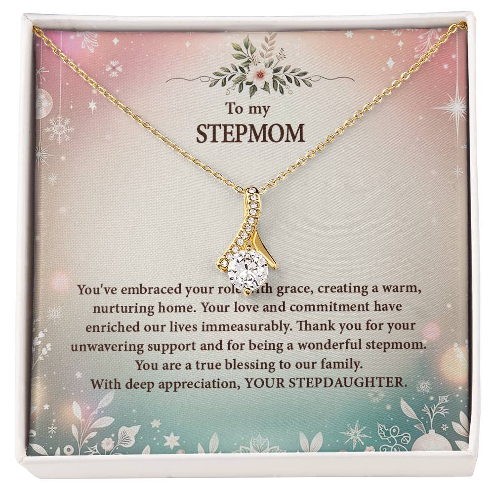 4057k Alluring Beauty Necklace, Gift to my Stepmom with Beautiful Message Card