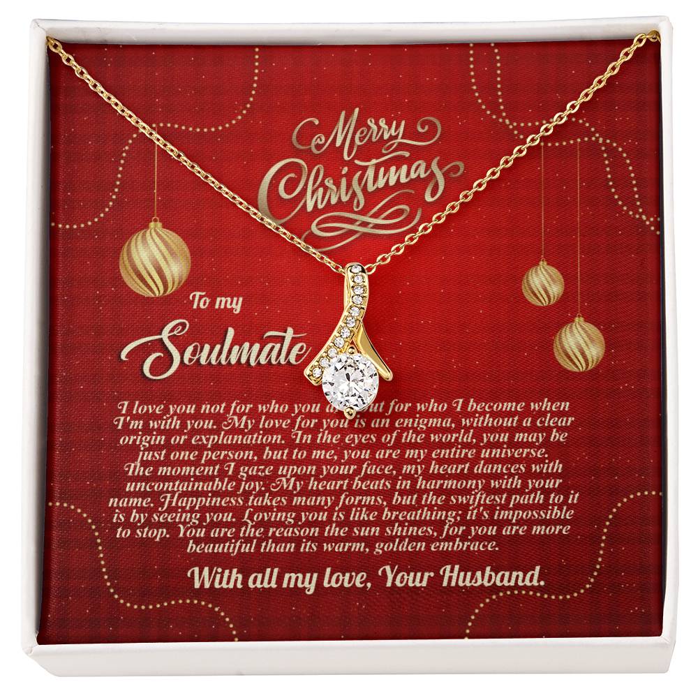 94096c Alluring Beauty Necklace, Gift to my Soulmate with Message Card