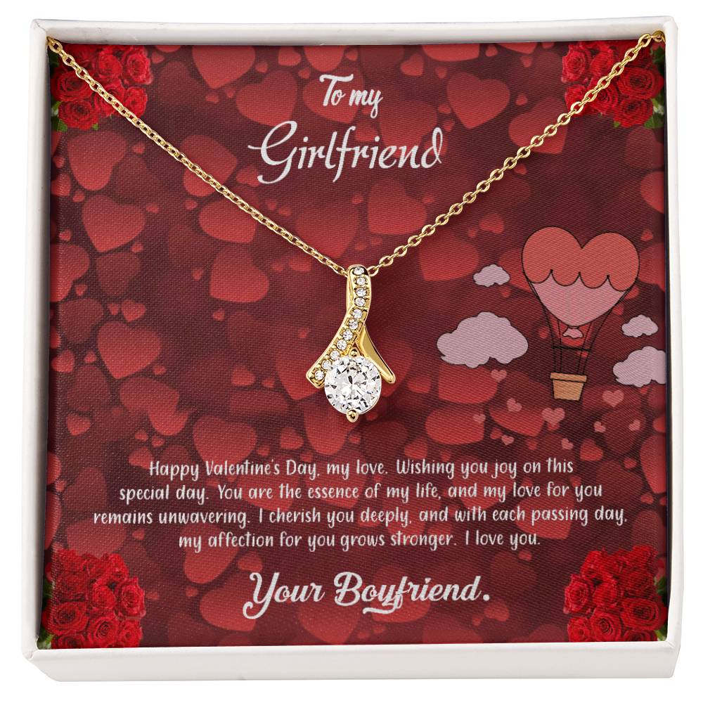 valentine-27c Alluring Beauty Necklace, Gift to my Girlfriend with Beautiful Message Card