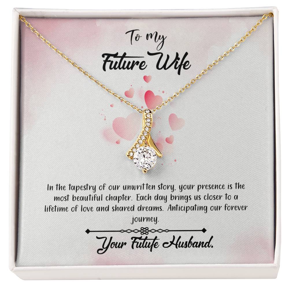 valentine-12d Alluring Beauty Necklace, Gift to my Future Wife with Beautiful Message Card