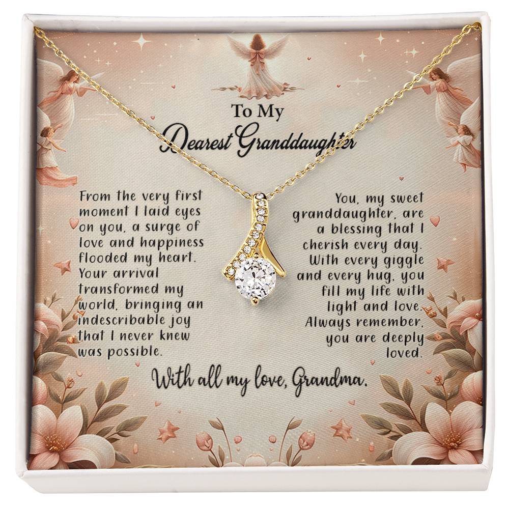 4052a Alluring Beauty Necklace, Gift to my Granddaughter with Beautiful Message Card