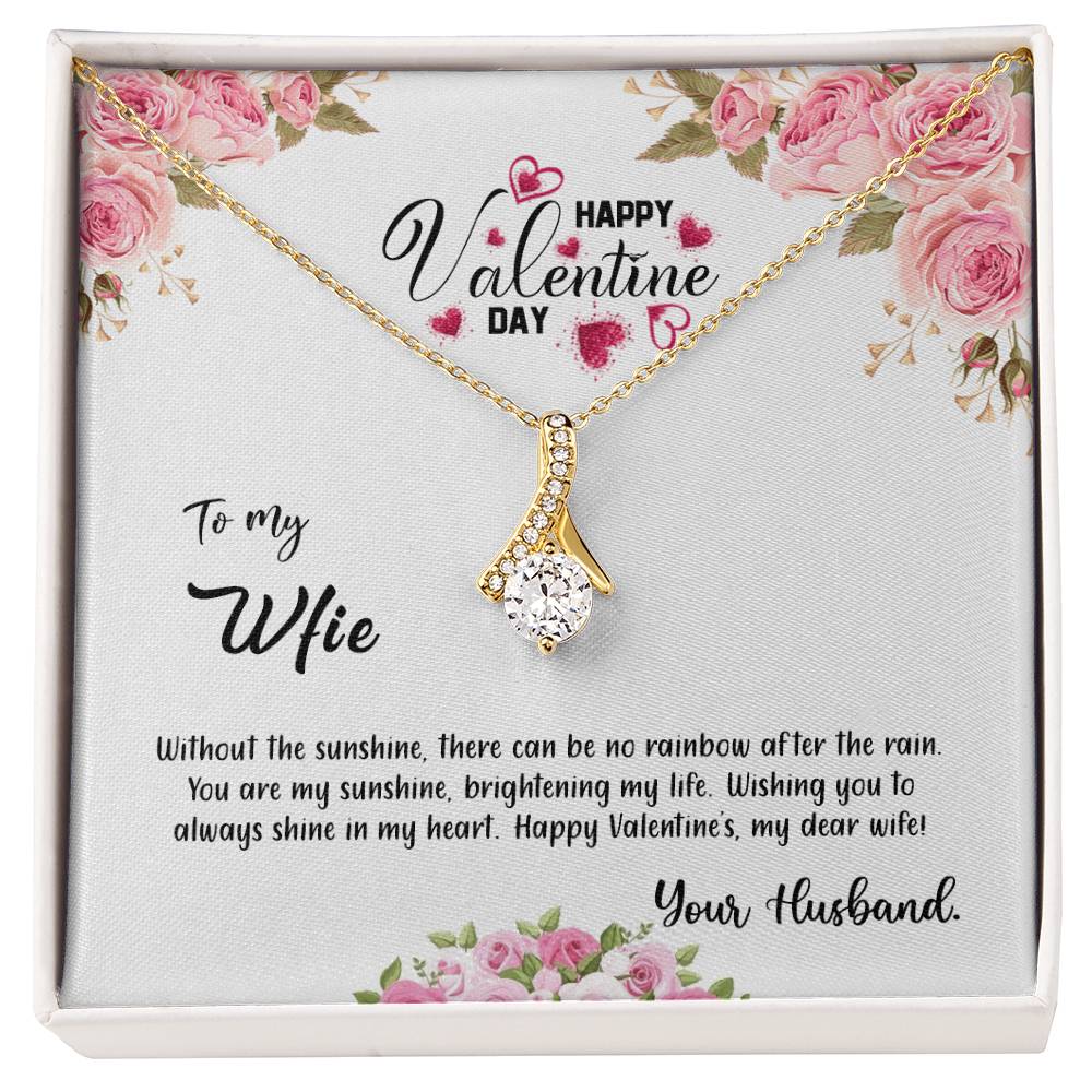 valentine-31a Alluring Beauty Necklace, Gift to my Wife with Beautiful Message Card