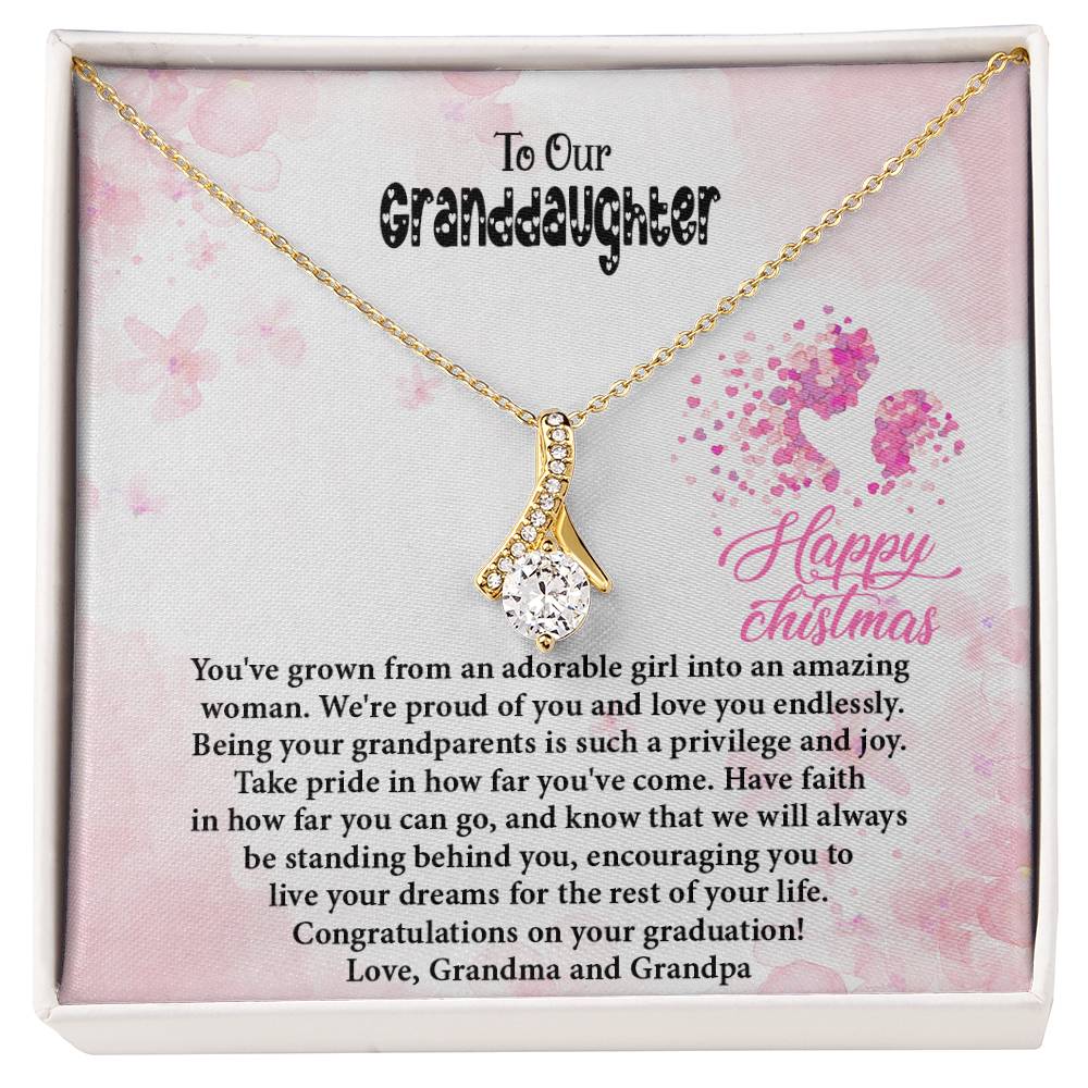 4020 d Alluring Beauty Necklace, Gift to my Granddaughter with Beautiful Message Card