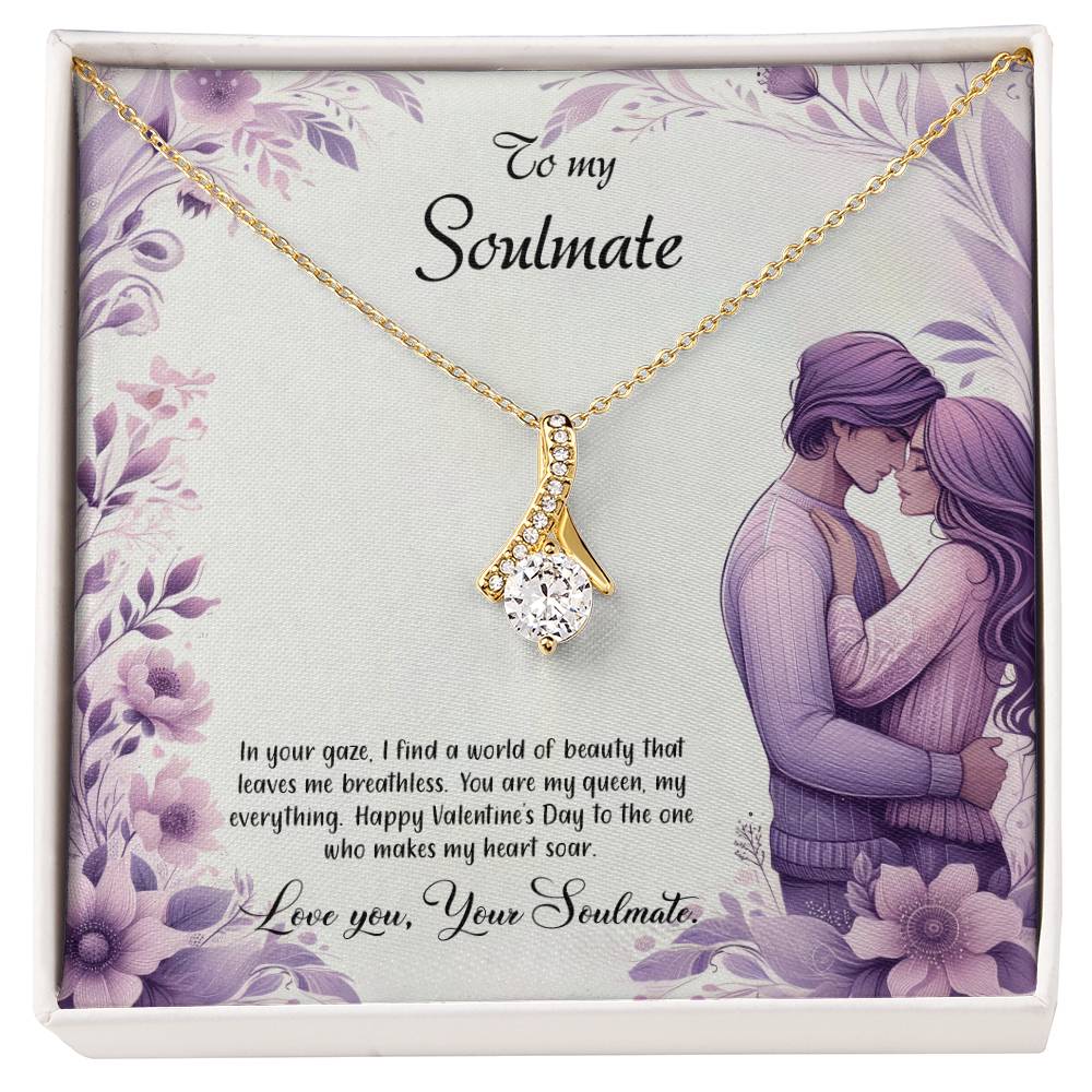 Valentine-st25b Alluring Beauty Necklace, Gift to my Soulmate with Message Card