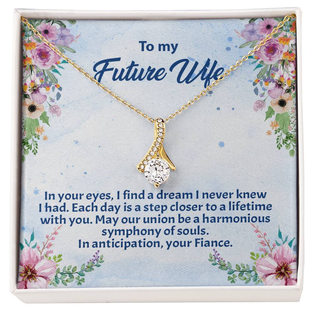 4038c Alluring Beauty Necklace, Gift to my Future Wife with Beautiful Message Card