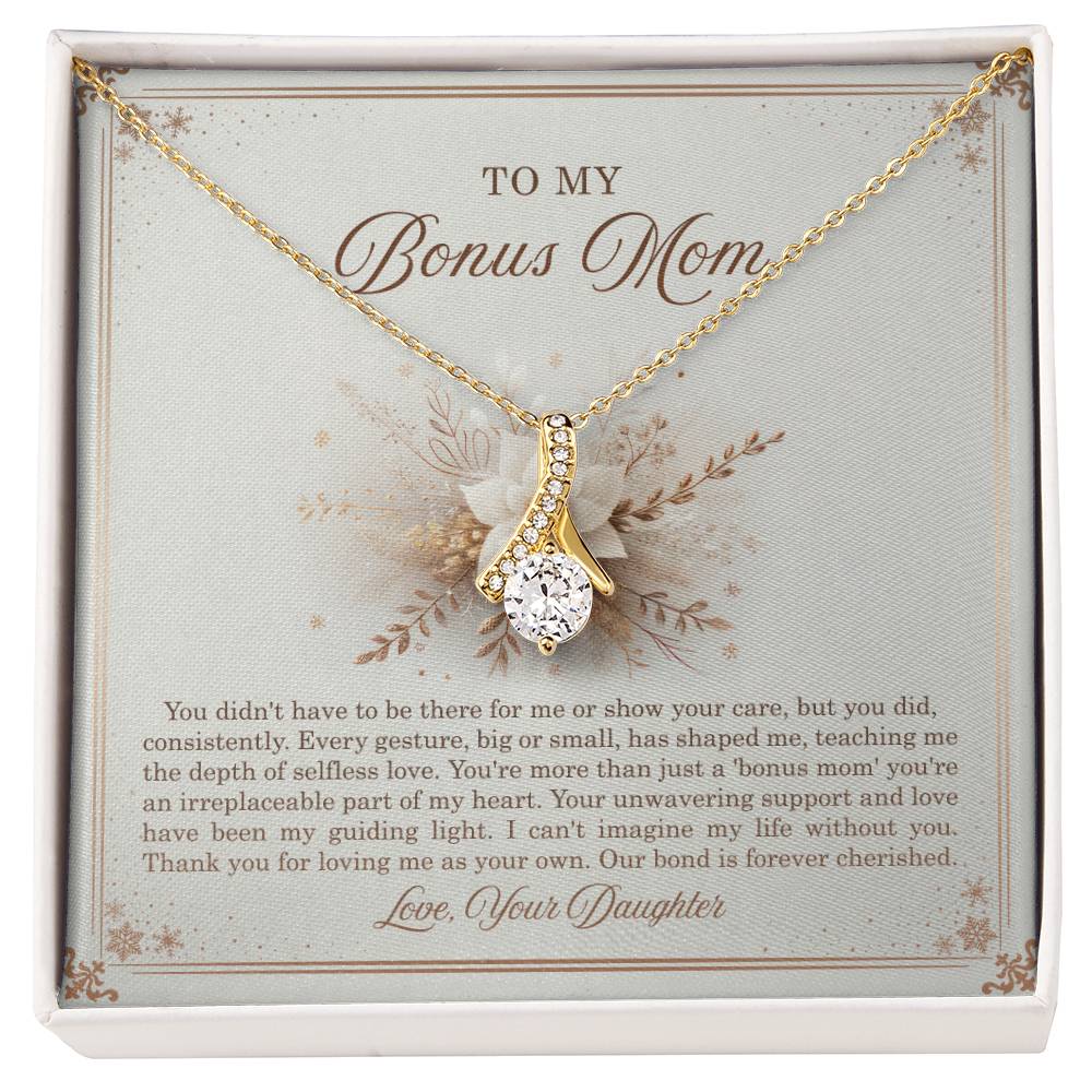 95318 a Alluring Beauty Necklace, Gift to my Stepmom with Beautiful Message Card