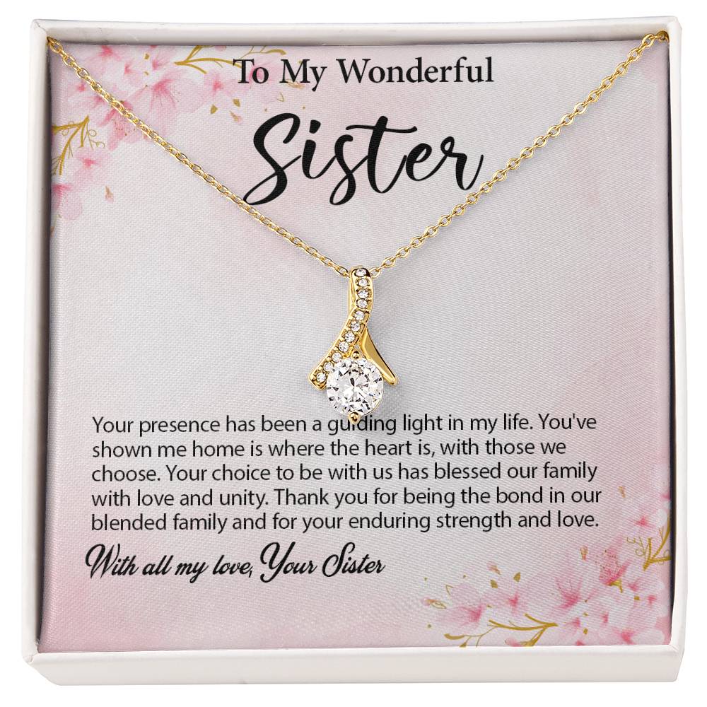 4029c Alluring Beauty Necklace, Gift to my Sister with Beautiful Message Card