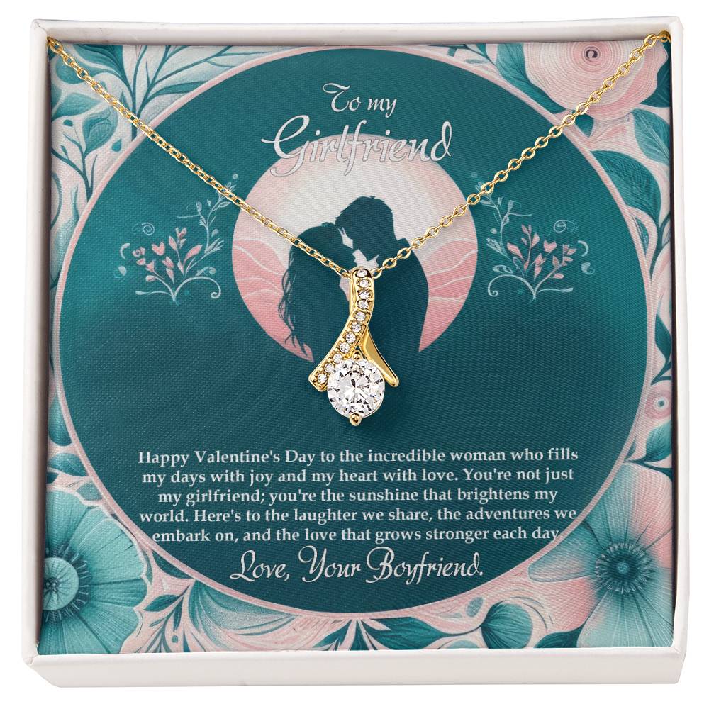 Valentine-st32c Alluring Beauty Necklace, Gift to my Girlfriend with Beautiful Message Card