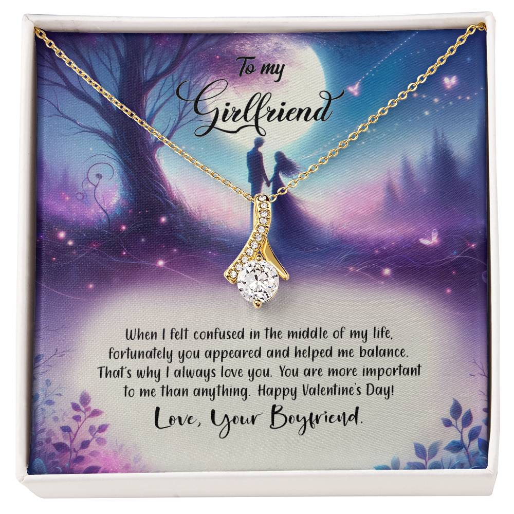 Valentine-st19c Alluring Beauty Necklace, Gift to my Girlfriend with Beautiful Message Card