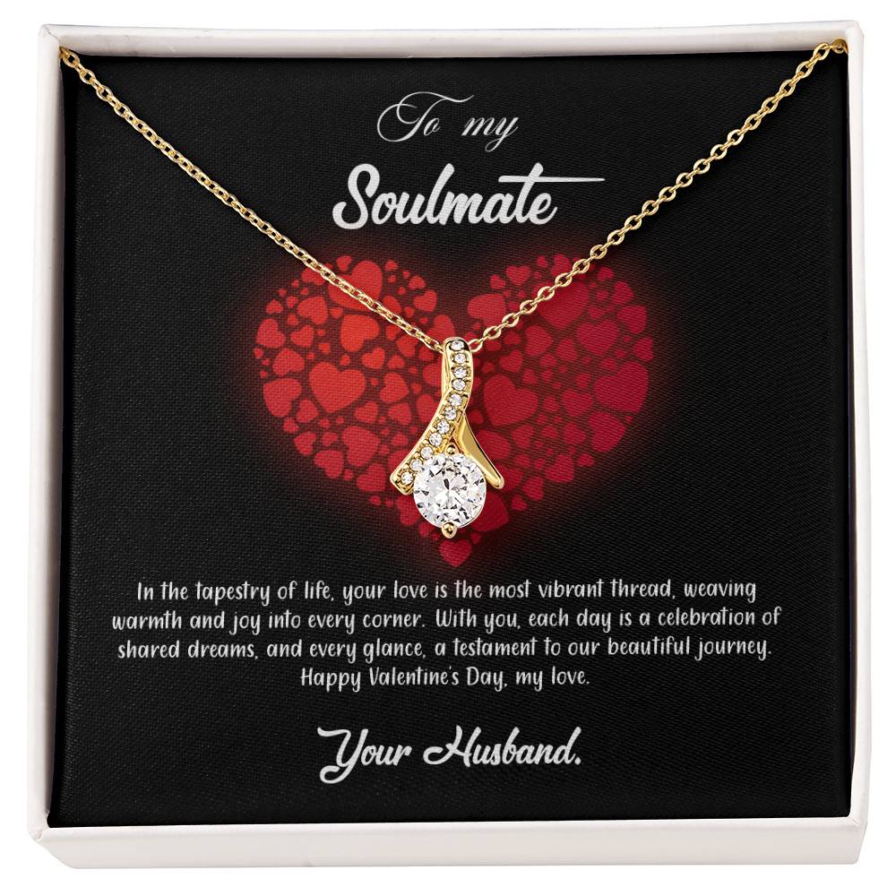 valentine-23b Alluring Beauty Necklace, Gift to my Soulmate with Message Card