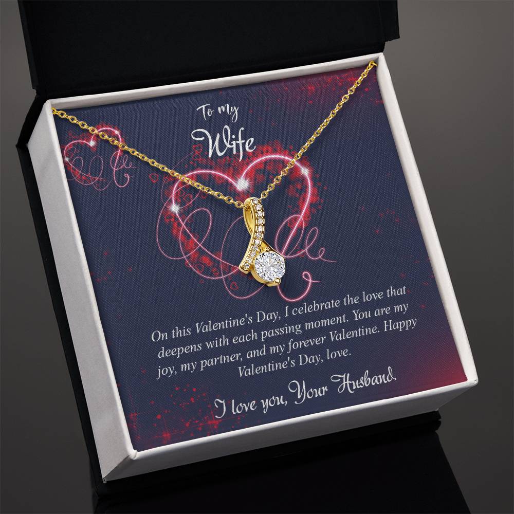 valentine-7a Alluring Beauty Necklace, Gift to my Wife with Beautiful Message Card