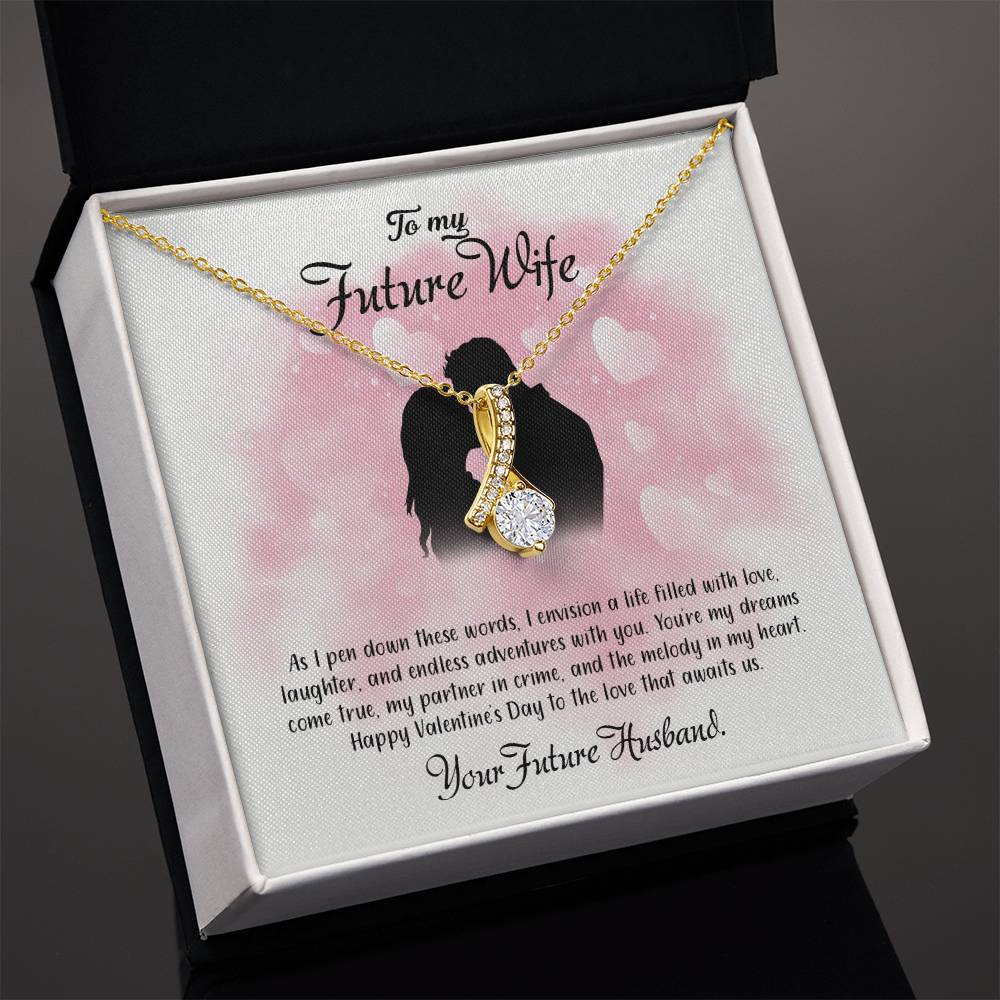 valentine-5d Alluring Beauty Necklace, Gift to my Future Wife with Beautiful Message Card