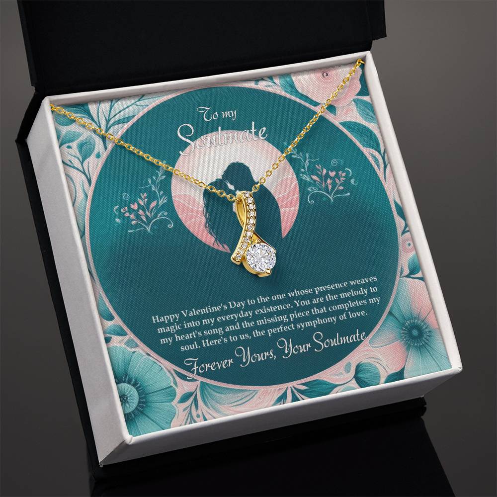 Valentine-st32b Alluring Beauty Necklace, Gift to my Soulmate with Message Card