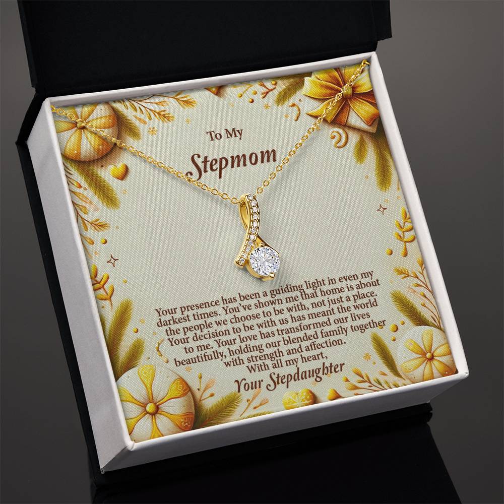 4056c Alluring Beauty Necklace, Gift to my Stepmom with Beautiful Message Card