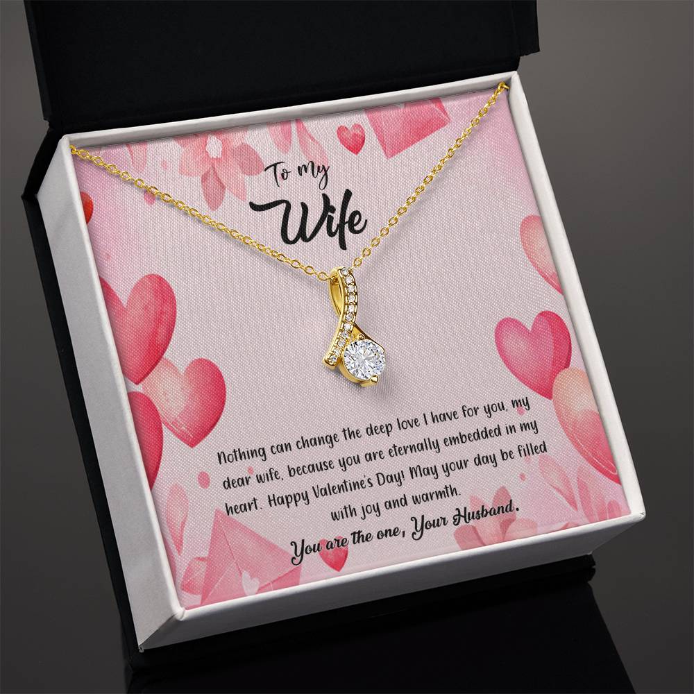 valentine-37a Alluring Beauty Necklace, Gift to my Wife with Beautiful Message Card