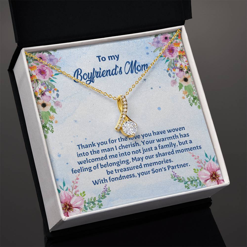 4038d Alluring Beauty Necklace, Gift to my Boyfriend's Mom with Beautiful Message Card