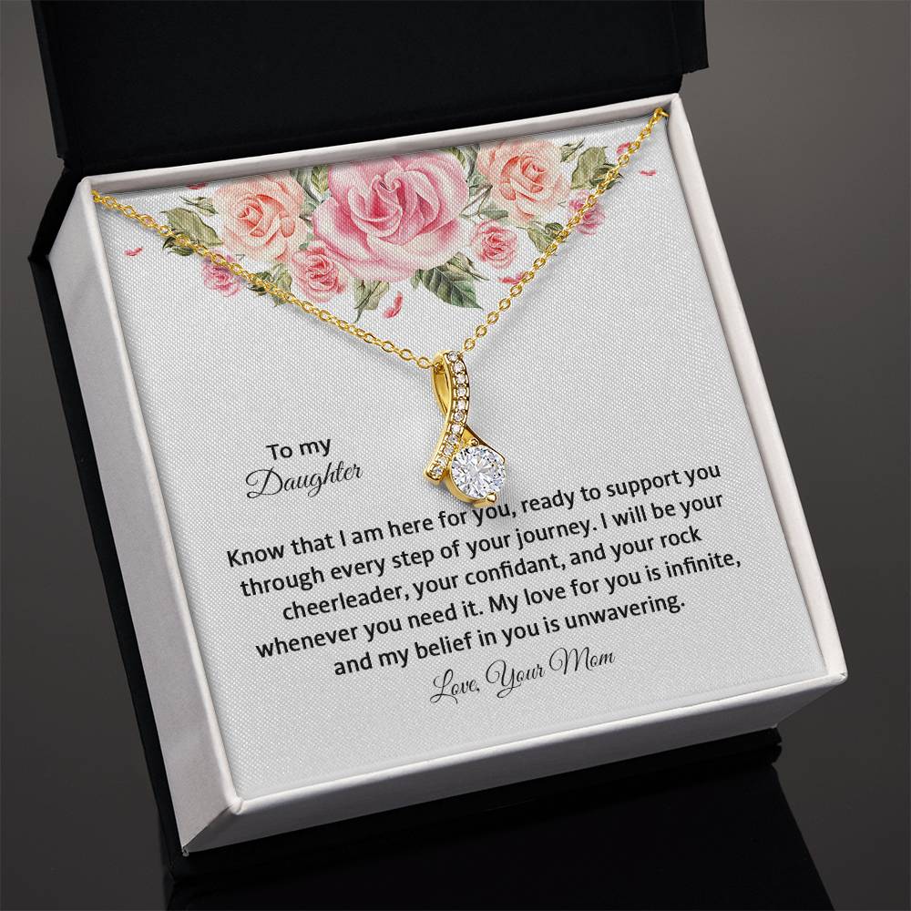 4031e Alluring Beauty Necklace, Gift to My Daughter with Beautiful Message Card