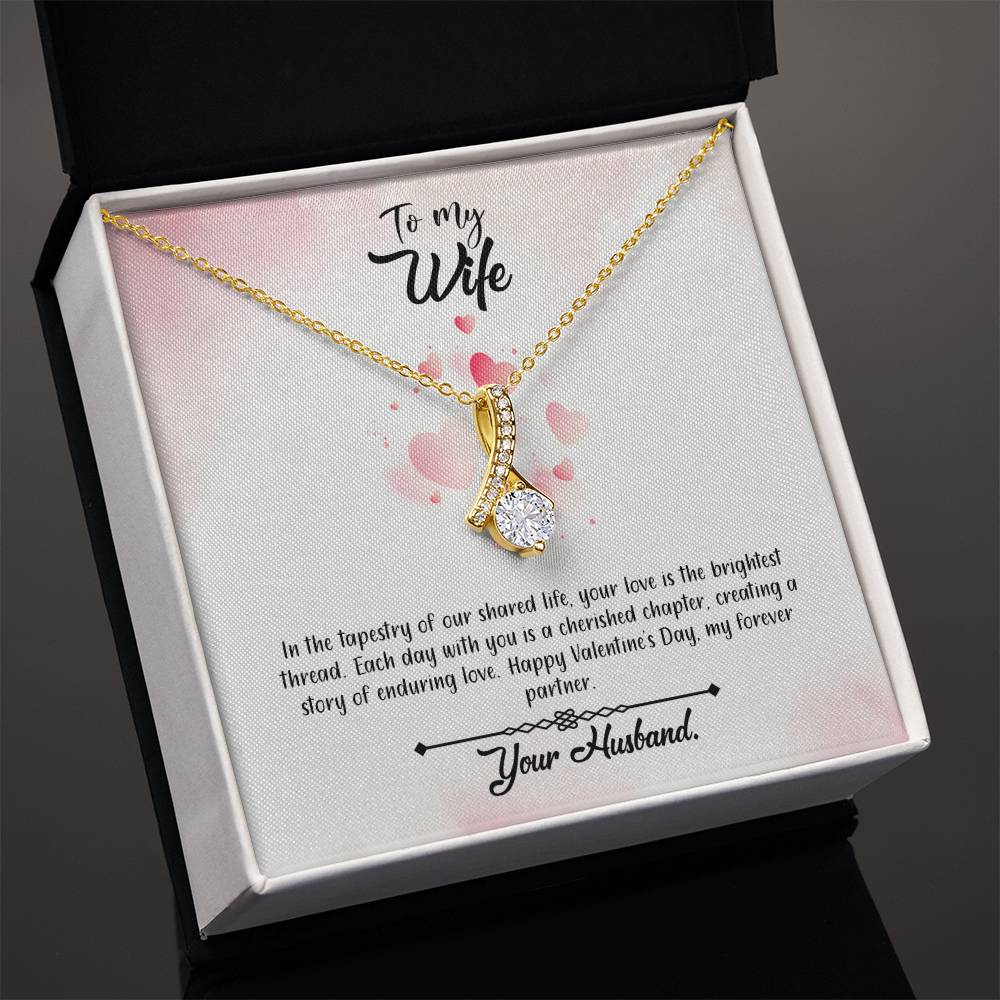 valentine-12a Alluring Beauty Necklace, Gift to my Wife with Beautiful Message Card