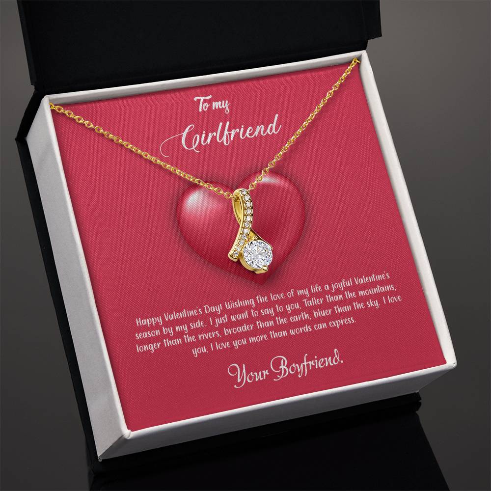 valentine-35c Alluring Beauty Necklace, Gift to my Girlfriend with Beautiful Message Card