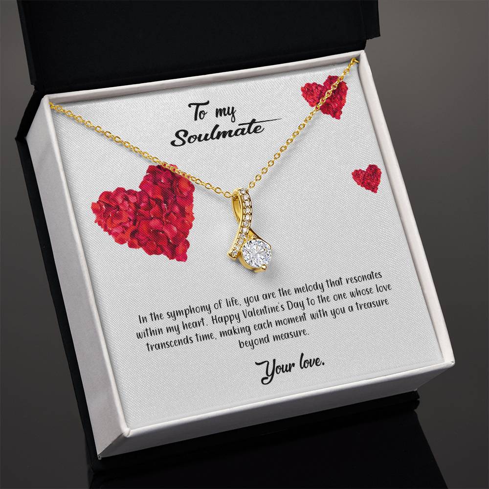 valentine-17b Alluring Beauty Necklace, Gift to my Soulmate with Message Card