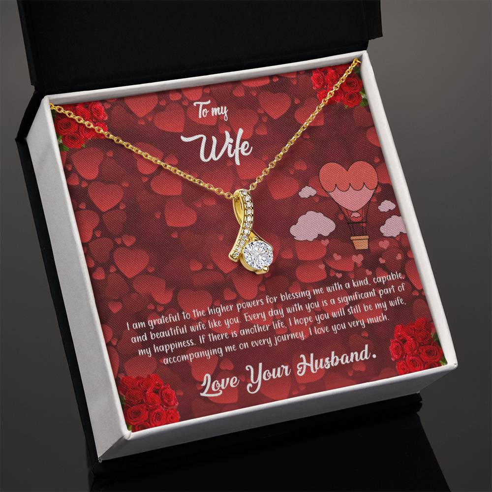 valentine-27a Alluring Beauty Necklace, Gift to my Wife with Beautiful Message Card