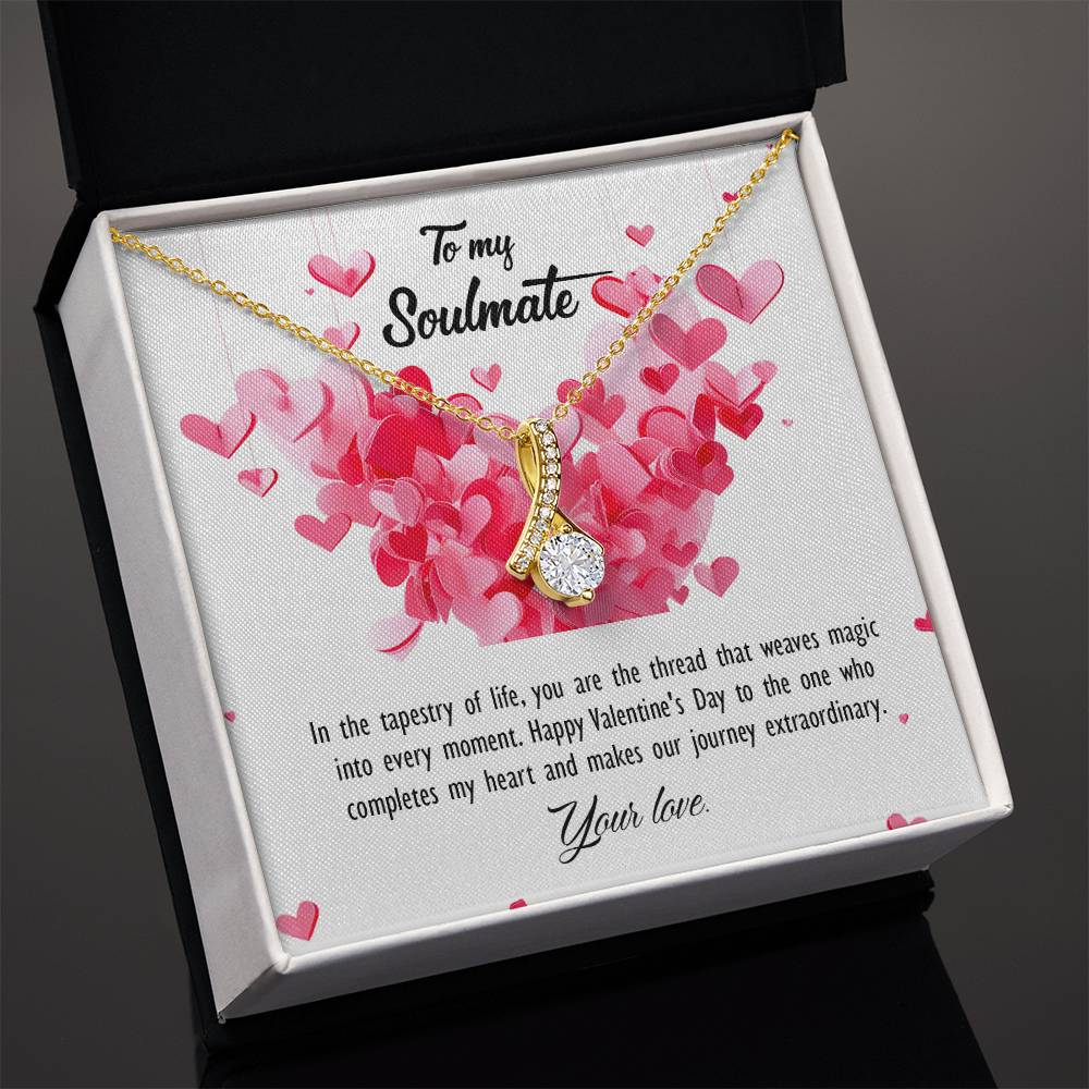 valentine-26b Alluring Beauty Necklace, Gift to my Soulmate with Message Card