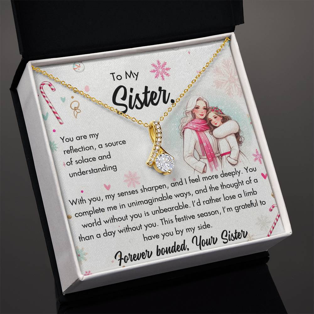 95127b Alluring Beauty Necklace, Gift to my Sister with Beautiful Message Card