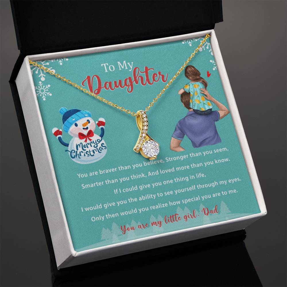 94669c Alluring Beauty Necklace, Gift to My Daughter with Beautiful Message Card