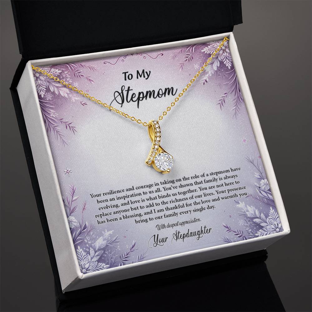 4054b Alluring Beauty Necklace, Gift to my Stepmom with Beautiful Message Card