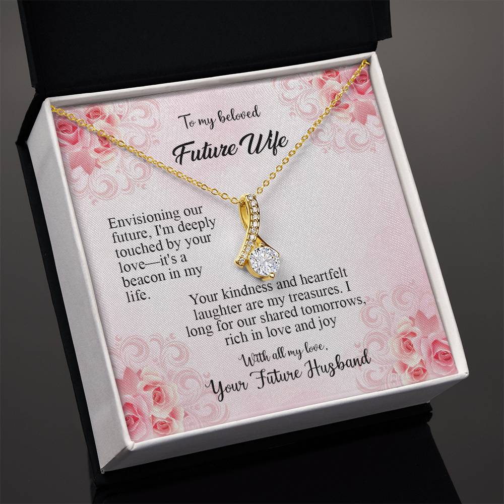 4036b Alluring Beauty Necklace, Gift to my Future Wife with Beautiful Message Card