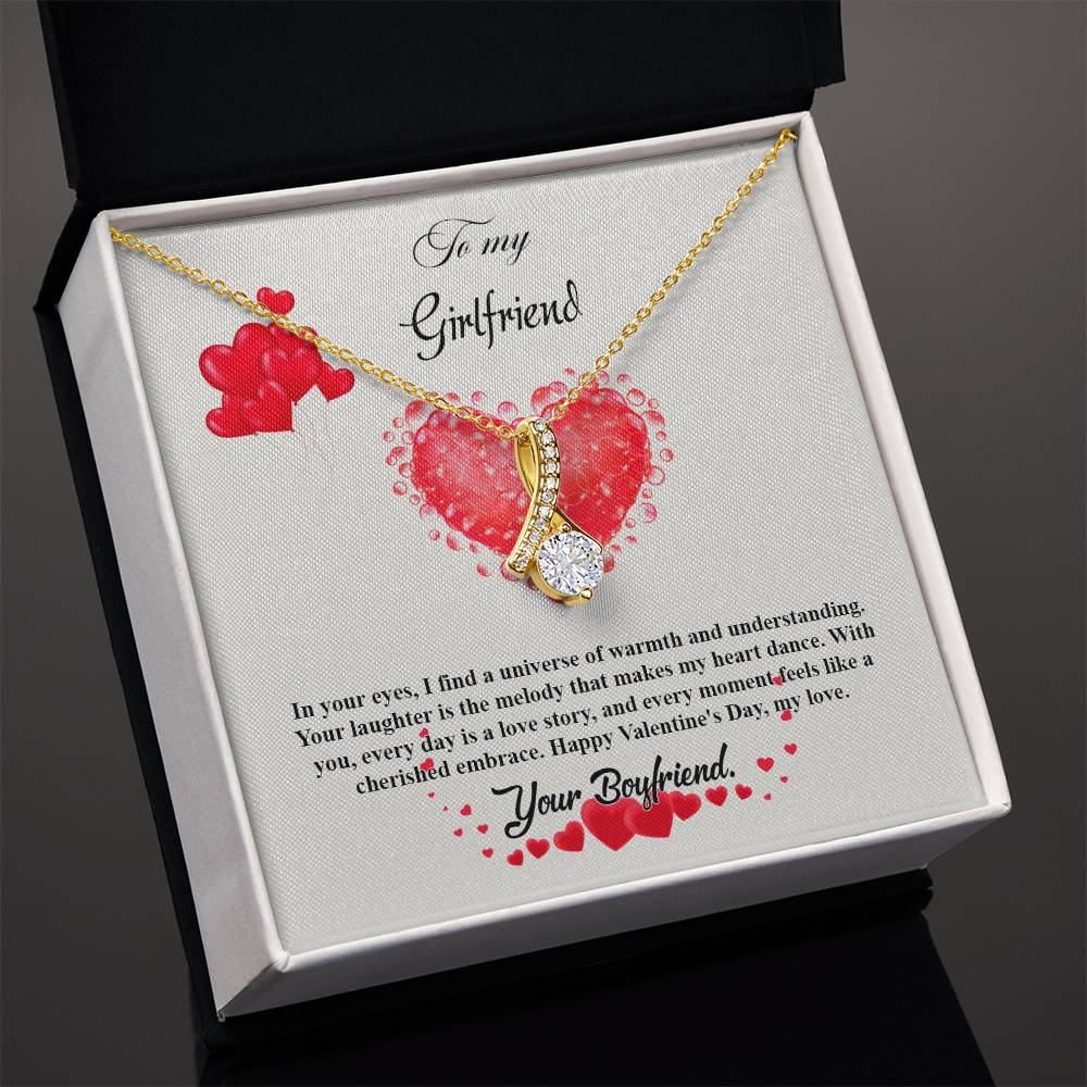 valentine-20c Alluring Beauty Necklace, Gift to my Girlfriend with Beautiful Message Card