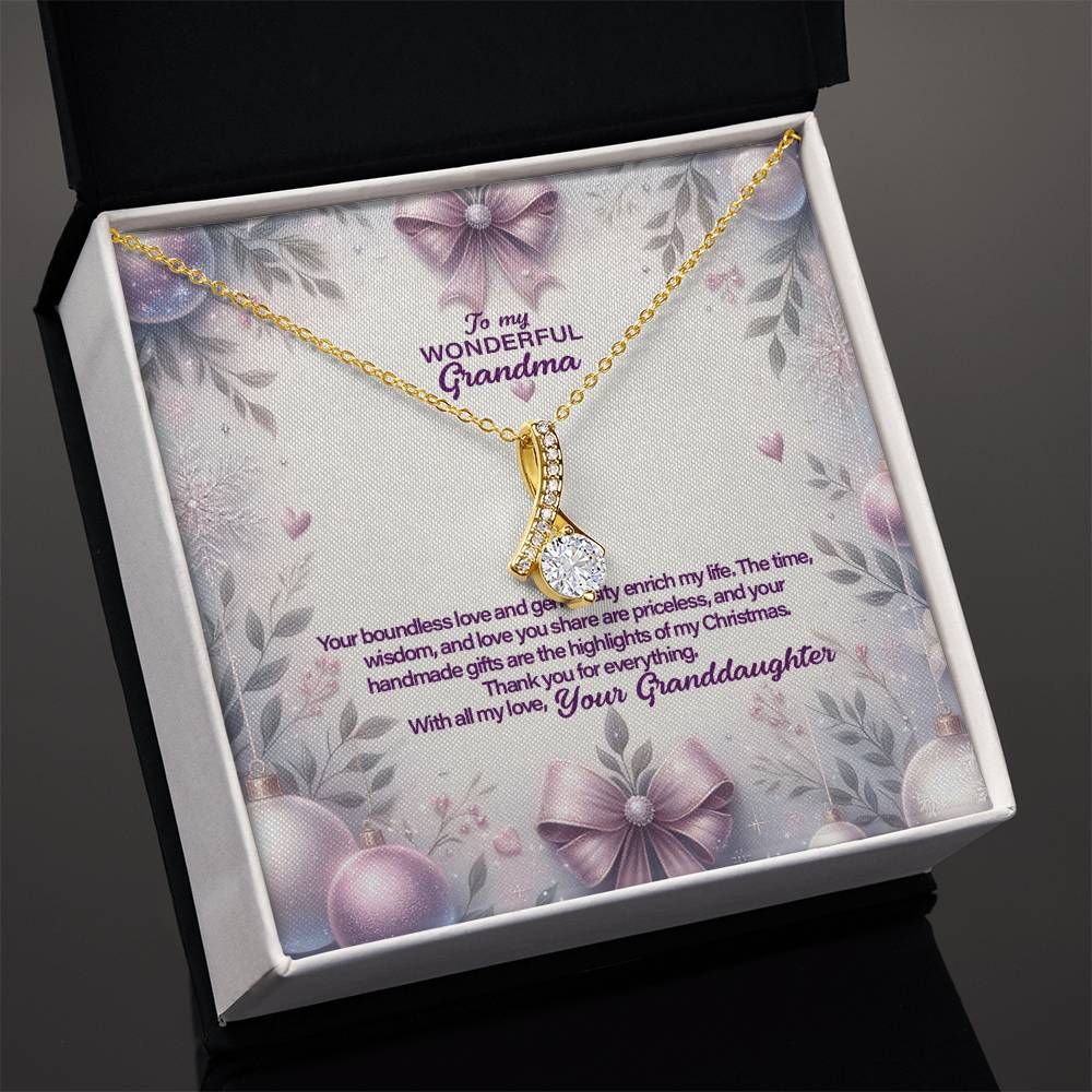 4053d Alluring Beauty Necklace, Gift to my Grandma with Beautiful Message Card