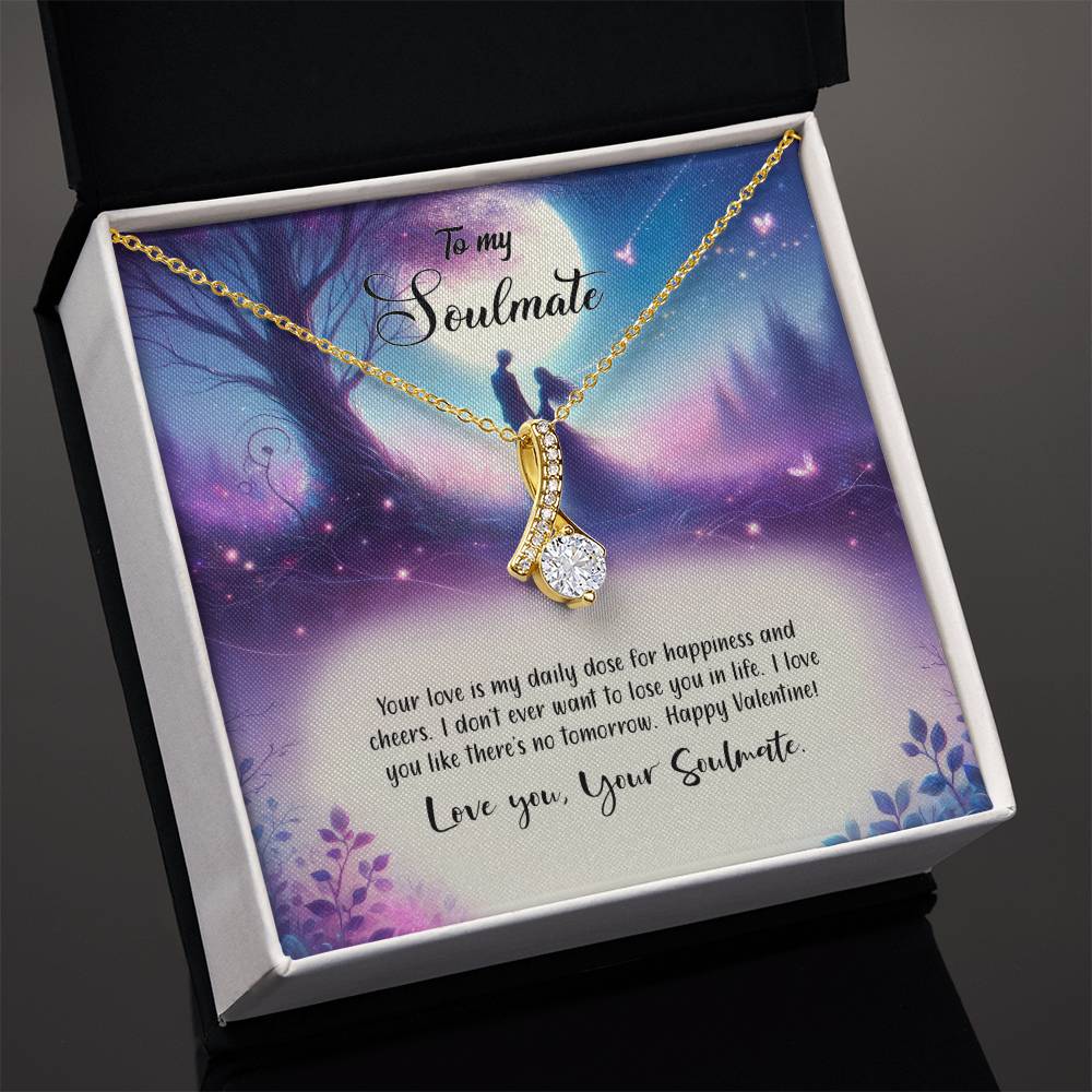 Valentine-st19b Alluring Beauty Necklace, Gift to my Soulmate with Message Card