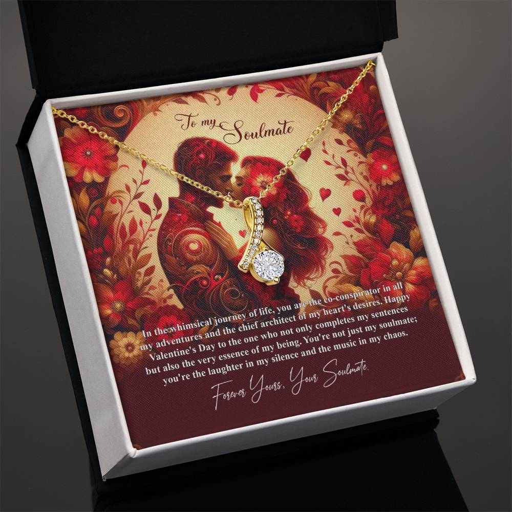 Valentine-st31b Alluring Beauty Necklace, Gift to my Soulmate with Message Card