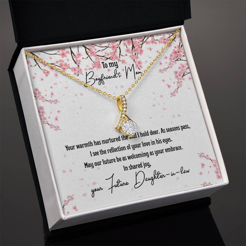 4040 c Alluring Beauty Necklace, Gift to my Boyfriend's Mom with Beautiful Message Card