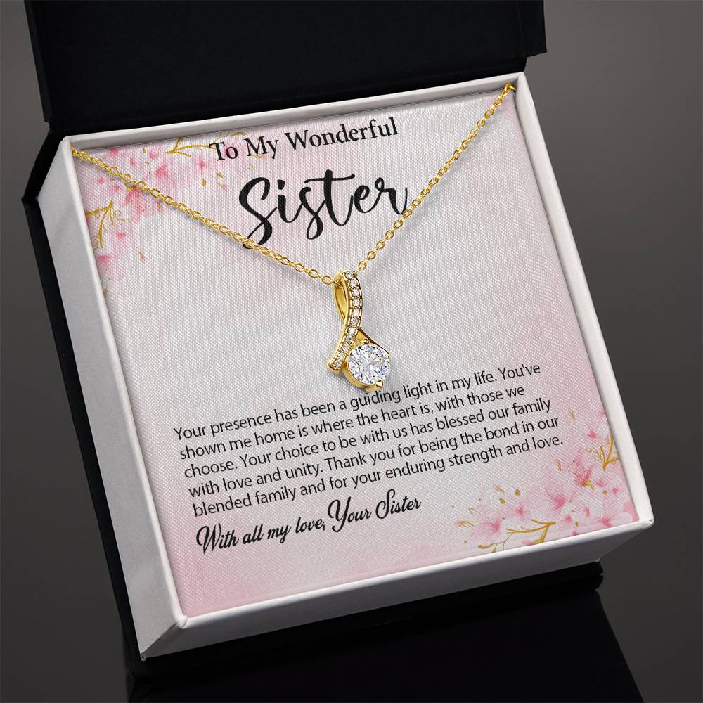 4029c Alluring Beauty Necklace, Gift to my Sister with Beautiful Message Card