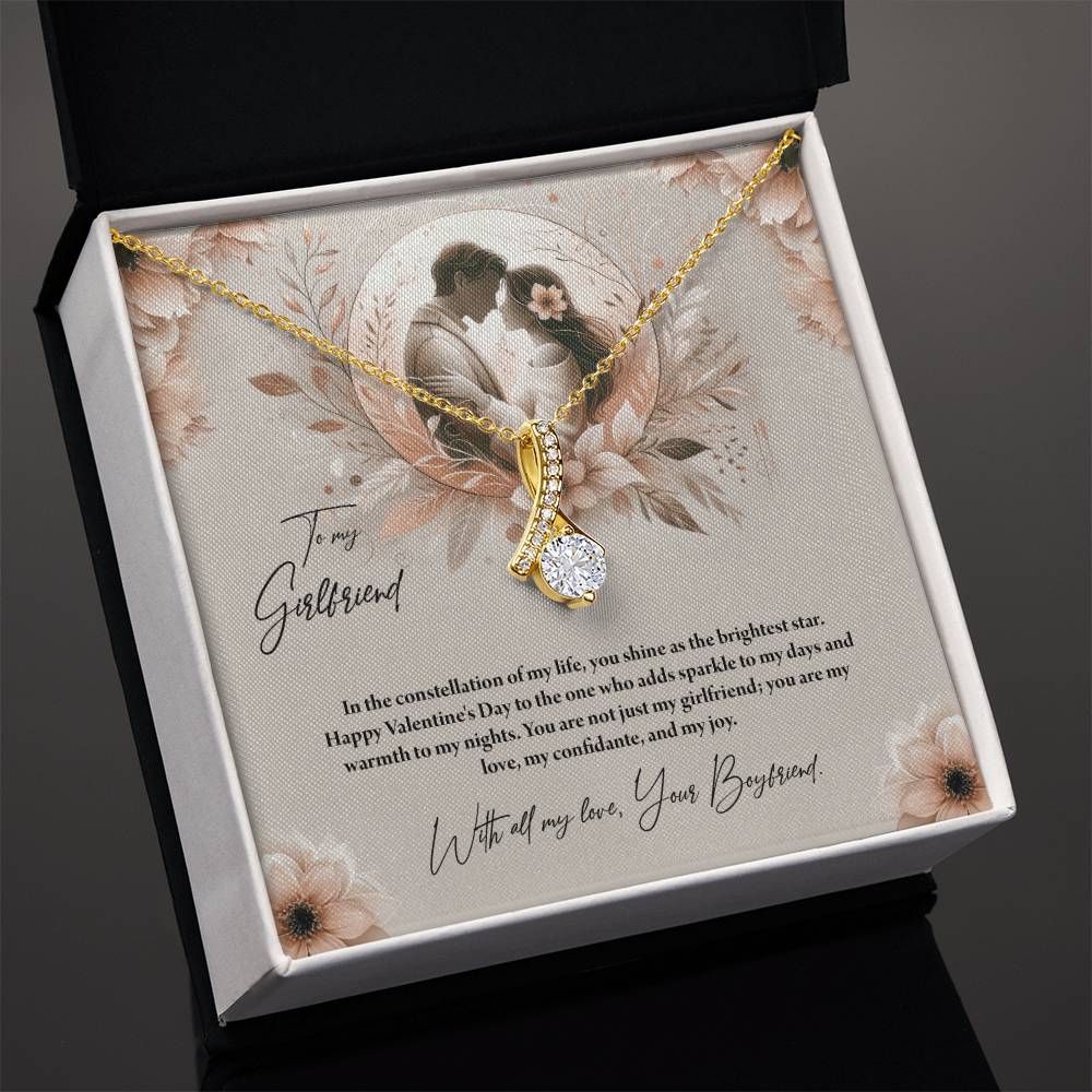 Valentine-st27c Alluring Beauty Necklace, Gift to my Girlfriend with Beautiful Message Card